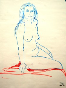 vrouw zittend
