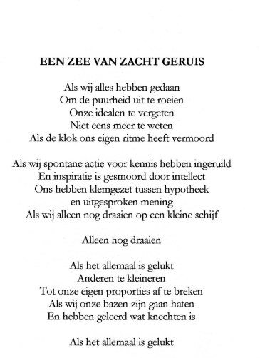 2deel gedicht EEN ZEE