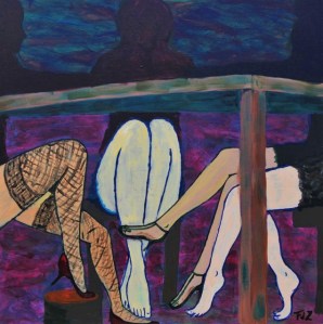 'Bekijk het eens van de andere kant', schilderij Frank de Zanger, Nieuwjaarsexpositie Vereniging Artishock, januari 2018